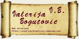 Valerija Bogutović vizit kartica